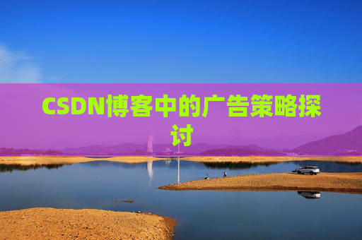 CSDN博客中的广告策略探讨